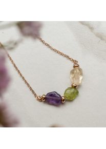 Holzkern Necklaces Women Rose Gold and Gemstones