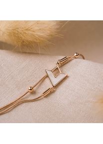 Holzkern Bracelets Women Rose Gold and White Nacre