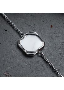 Holzkern Bracelets Men Silver and Howlite