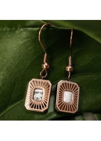 Holzkern Earrings Women Rose Gold and Turquoise