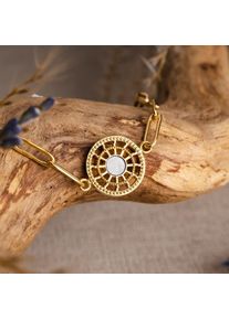 Holzkern Bracelets Women Gold and White Nacre