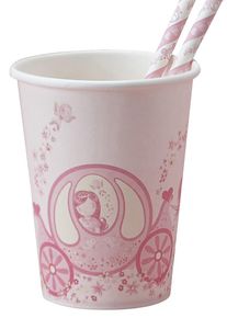 Ginger Ray 8 gobelets en papier Princesse Rosie 250ml