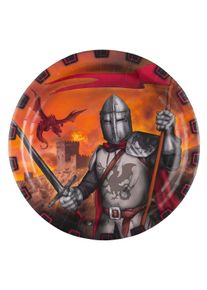 Amscan 8 chevaliers de la table ronde assiette en carton 23cm