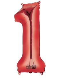 Amscan Ballon numéro 1 rouge 86cm