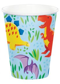 8 gobelets en papier pour enfants Dino 237 ml