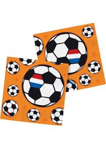 Folat 20 serviettes football orange 33cm