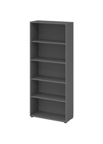 Hammerbacher, Aktenschrank, Regal 5OH 33cm tief Graphit (80 x 33 x 188 cm)