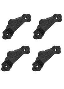 Set di 4 maniglie a conchiglia in ferro rustico 10,3x5 cm