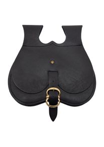 Grande borsa da rene tardo medievale nera