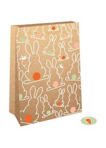 Amscan, Geschenkverpackung, 4 Papiertüten Osterhasen 15 x 21 x 6 cm (Geschenktüte, 6 x)