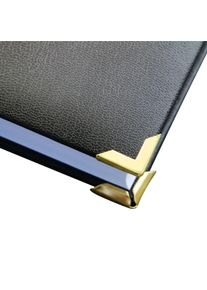 100 Unidades - Esquinas para libros PS 16, 16 x 16 mm, latonado, metal, dorado
