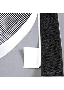Banda de sujeci&oacute;n por contacto, autoadhesiva, gancho (rollo con 25 m) 30 mm | negro, nylon|poli&eacute;ster