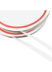 1 set - Banda de sujeción por contacto, autoadhesivo, set de 25 m bucle + 25 m gancho 16 mm | blanco, nylon|poliéster
