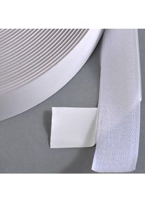 Banda de sujeci&oacute;n por contacto, autoadhesiva, gancho (rollo con 25 m) 38 mm | blanco, nylon|poli&eacute;ster
