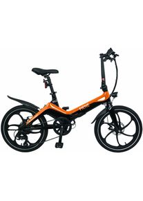 Blaupunkt Fiene E-Faltrad, 6-Gang, 20", 36V/9,6Ah, orange-schwarz