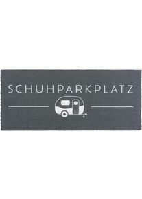 Lako Fu&szlig;matte Schuhparkplatz, 75x33cm, Motiv Wohnwagen