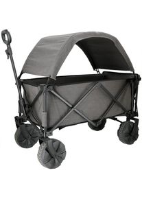 Travellife Bollerwagen mit Dach, klappbar, grau