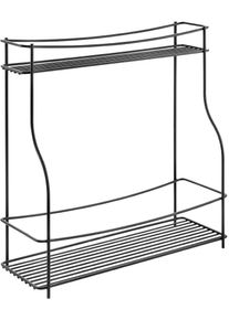 Metaltex Balsamico Lava Gewürzregal, 35x12x37cm, schwarz, 2 Etagen