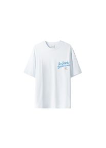 Bershka Koszulka dla mężczyzn pastelowy niebieski / jasnoniebieski / cappuccino / pomarańczowy Rozmiar S