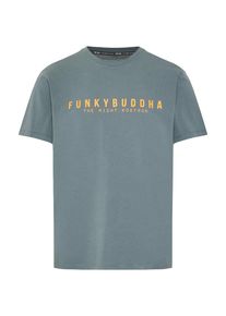 Funky Buddha Koszulka dla mężczyzn złoty żółty / szary Rozmiar L
