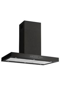 Amica IH694610S Dunstabzugshaube Inselhaube 90cm breit LCD-Display Abluft-Umluftbetrieb 3 Leistungsstufen schwarz