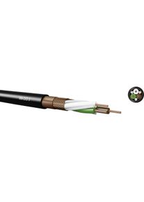 100 Meter kabeltronik 58D302209-100 Mikrofonkabel 3x0,22mm&sup2; doppelter Wendelschirm schwarz
