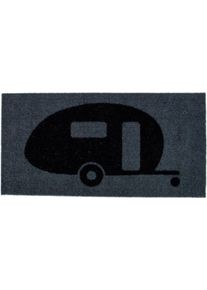Bo-Camp Fußmatte mit Druck, 25x50cm, Grau, Caravan