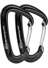 ALCA Multi Karabinerhaken, 2er-Set, schwarz