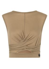 super.natural Women's Wrap Top Yoga vest Women (XL, sand)