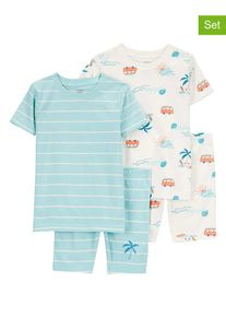 Carter's carter's 2-delige set: pyjama's wit/lichtblauw - 12% | Maat: 98 |
