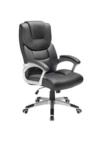 Deuba Bürostuhl Mailand Schwarz 120kg 74x67x111-121cm