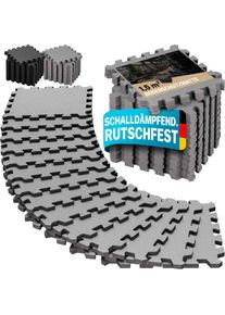 Monzana Alfombrilla fitness puzzle set de 18 gris EVA 175x88x1cm