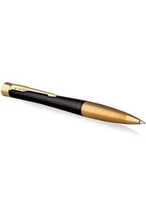 Parker Urban Twist-Kugelschreiber | Mattschwarz mit goldenen Zierteilen | mit Nachfüllpatrone mit blauer Tinte | Geschenkbox