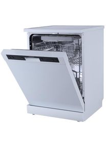 Wolkenstein WGSP14-6DW Standgeschirrspüler, 60 cm breit, 14 Maßgedecke, Aqua Stop, Besteckkorb, LED-Display, Energiesparfunktion, Kindersicherung, wei