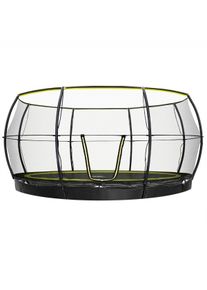 REBO 14FT Inground Base Jump Trampoline with Halo ll Enclosure