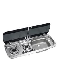 Dometic HSG 2370 R Kocher-Spülenkombination Becken rechts 90cm breit 2-flammig 30mbar