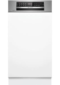 Bosch SPI6YMS14E Serie 6 Teilintegrierter Geschirrspüler, 45 cm breit, 10 Maßgedecke, AquaStop, 3-fach Rackmatik, Silence Plus, Besteckschublade, edel