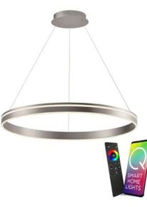 Paul Neuhaus Q-Vito LED-Pendelleuchte, 58W, 5800lm, Smart Home, silber (8412-55)