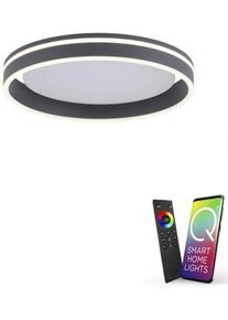 Paul Neuhaus Q-Vito LED-Deckenleuchte, 39W, 4000lm, Smart Home, anthrazit (8416-13)
