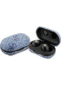 Guess słuchawki Bluetooth GUTWSP4EGB TWS + stacja dokująca ENC niebieski/blue 4G Metal (5 h, Docking, Kabellos), Kopfh&ouml;rer, Blau
