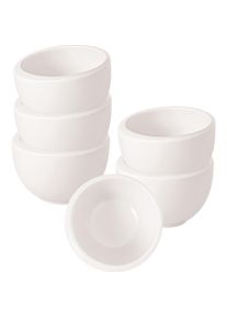 Villeroy & Boch Villeroy & Boch Multipack NewMoon Mokka-/Espressobertasse ohne Henkel - 6 St&uuml;ck, Tasse, Weiss