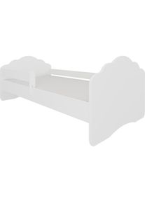 ADRK Furniture, Kinderbett, Bett mit Matratze und Geländer CASIMO 160x80 (160 x 80 cm)