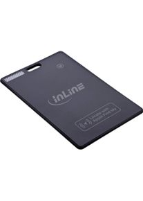 Inline Wallet Finder, smarte Karte f&uuml;r die Geldb&ouml;rse, Qi-Aufladung, 100mAh, IPX5 (Apple Find My), Tracker, Schwarz