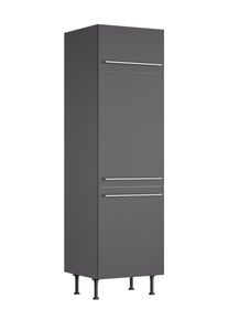 Kochstation Kühlumbauschrank »KS-Bern2« Breite 60 cm in grau, Größe B/H/T: 60 cm x 211,8 cm x 58,4 cm