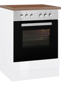 Kochstation Herdumbauschrank »KS-Virginia« 85 cm hoch in weiß, Größe B/H/T: 60 cm x 85 cm x 60 cm