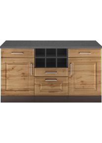 Kochstation Unterschrank »KS-Stockholm« 150 cm breit in braun, Größe B/H/T: 150 cm x 85 cm x 60 cm