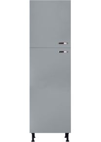 Kochstation Kühlumbauschrank »KS-Cara« in grau, Größe B/H/T: 60 cm x 211,8 cm x 58,4 cm