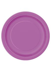 UNIQUE 20 assiettes en papier Vera lilas 18cm