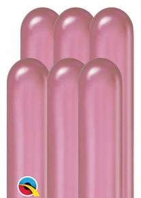 100 ballons à modeler métalliques mauve 1.5m