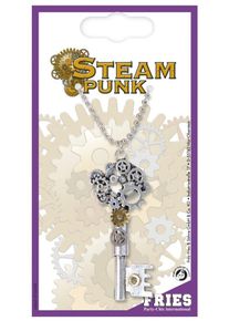 Collana Steampunk con pendente chiave retrò (3er Multipack)